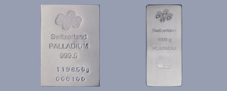 PAMP Palladium- und Platinbarren